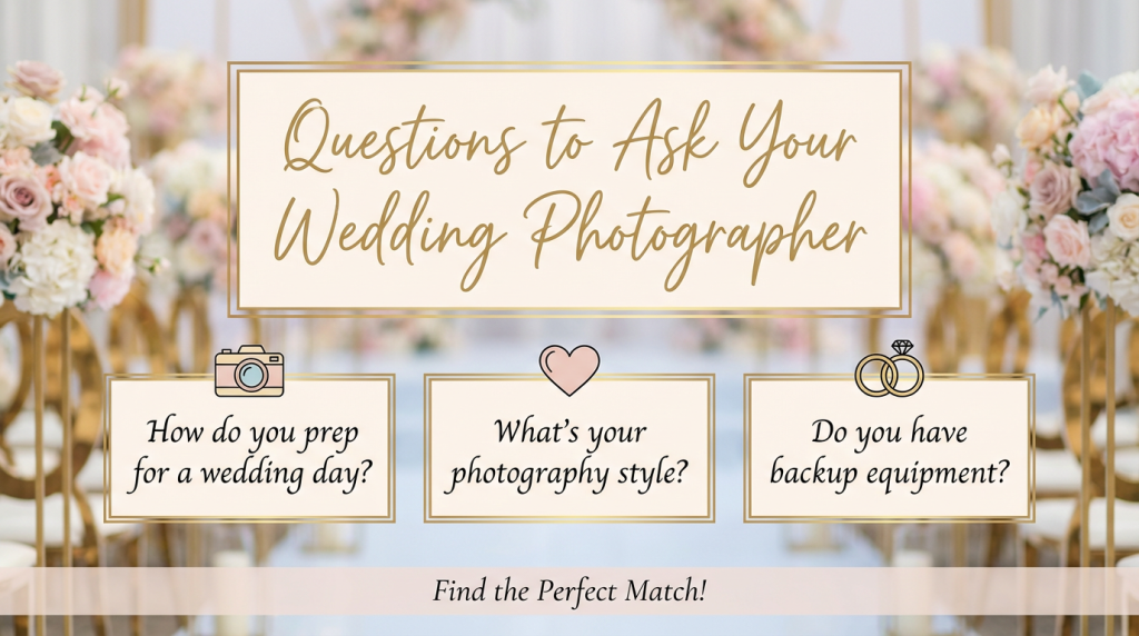 Questiosn to ask your wedding photographer