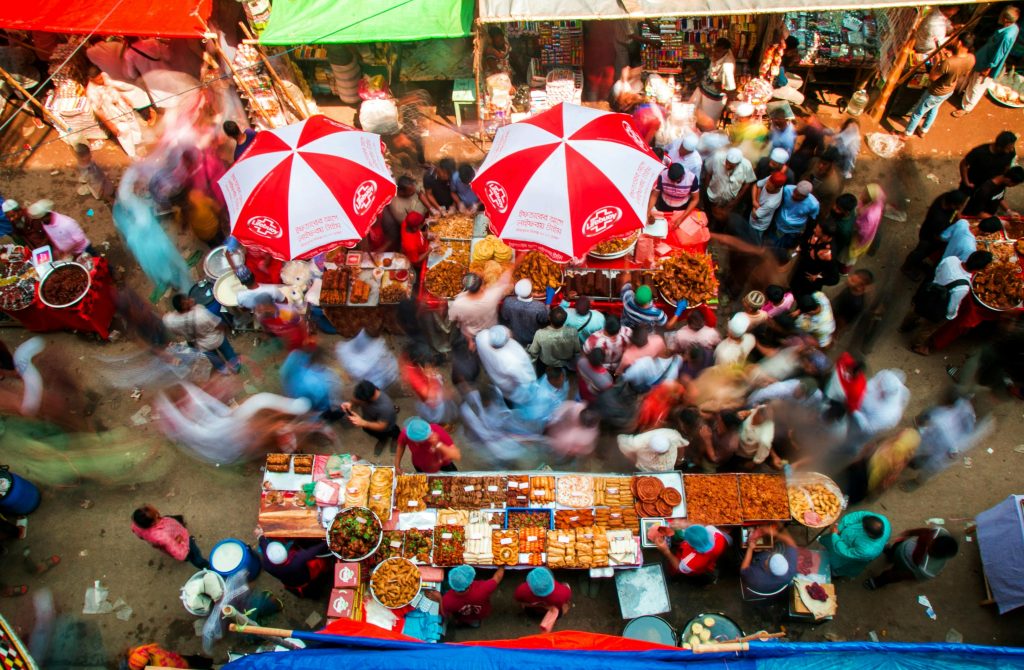 busy market