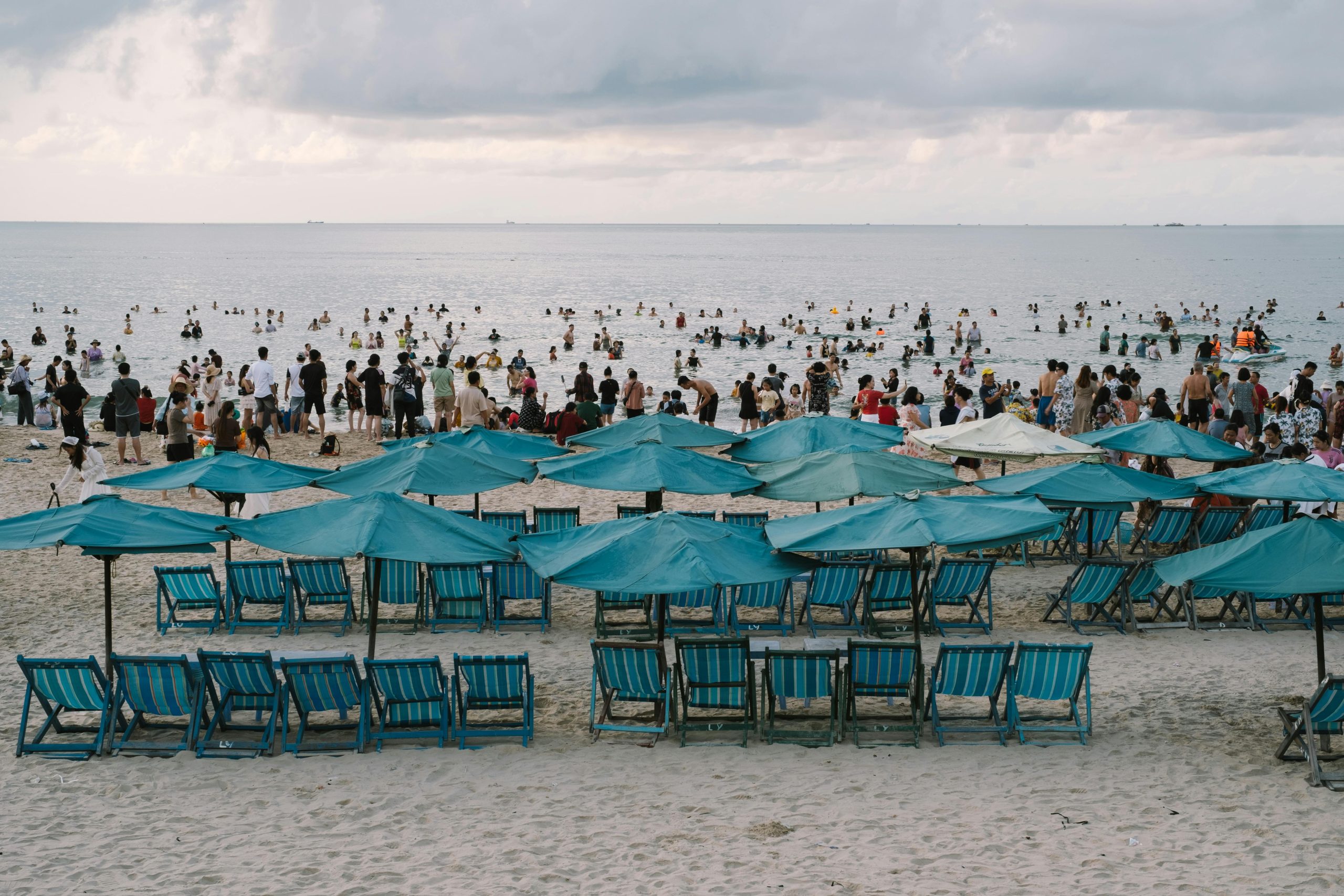 crowded beach