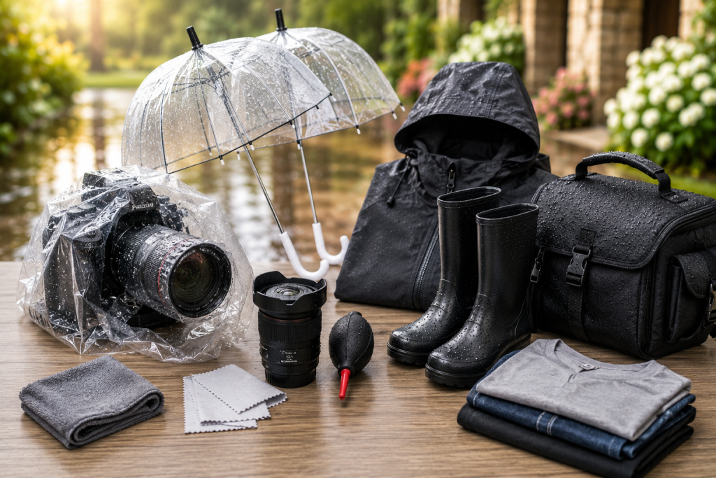 wet weather wedding photography gear